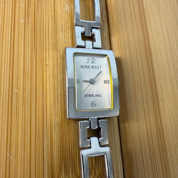 Nine West 925 Sterling Solid Silver Tank Watch 9W/1008, 17mm x 23mm - Picture 3 of 5